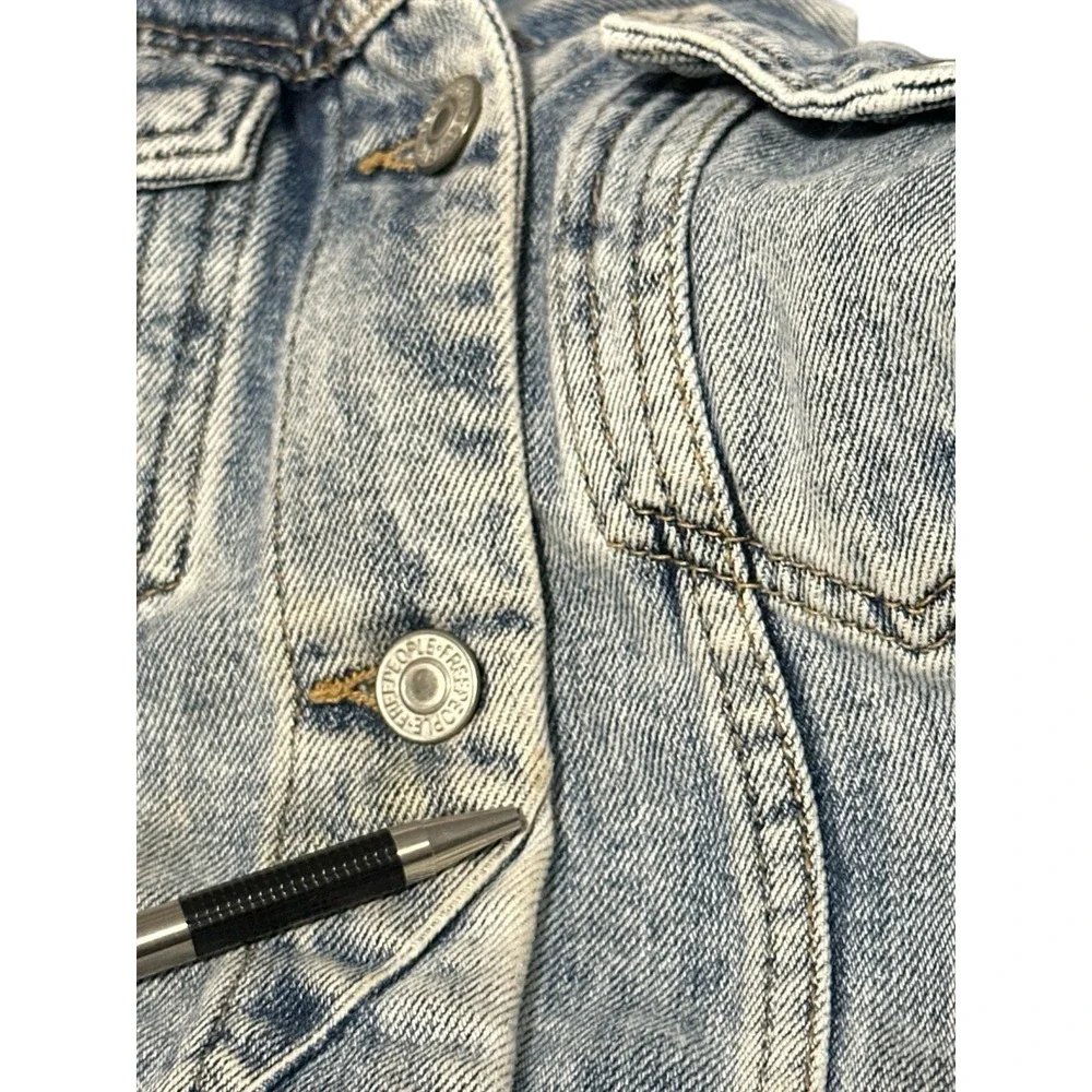 Free People We The Free‎ Rumors Acid Wash Cropped Denim Jacket Women's Size S